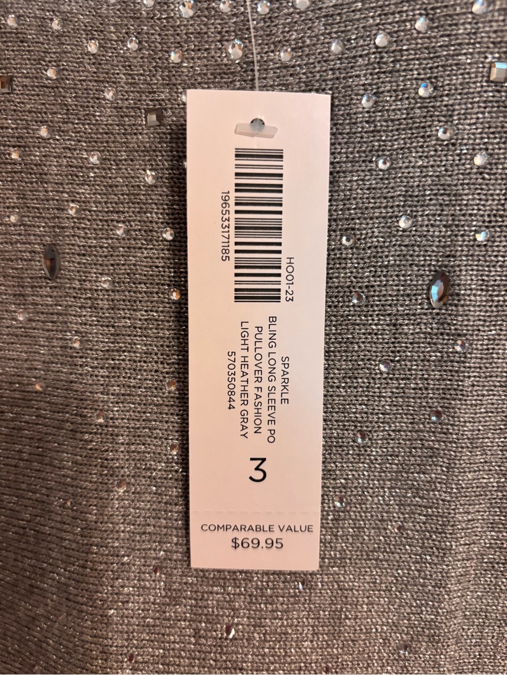 Chico’s NWT sparkle bling long sleeve pullover lightweight sweater - Picture 5 of 10